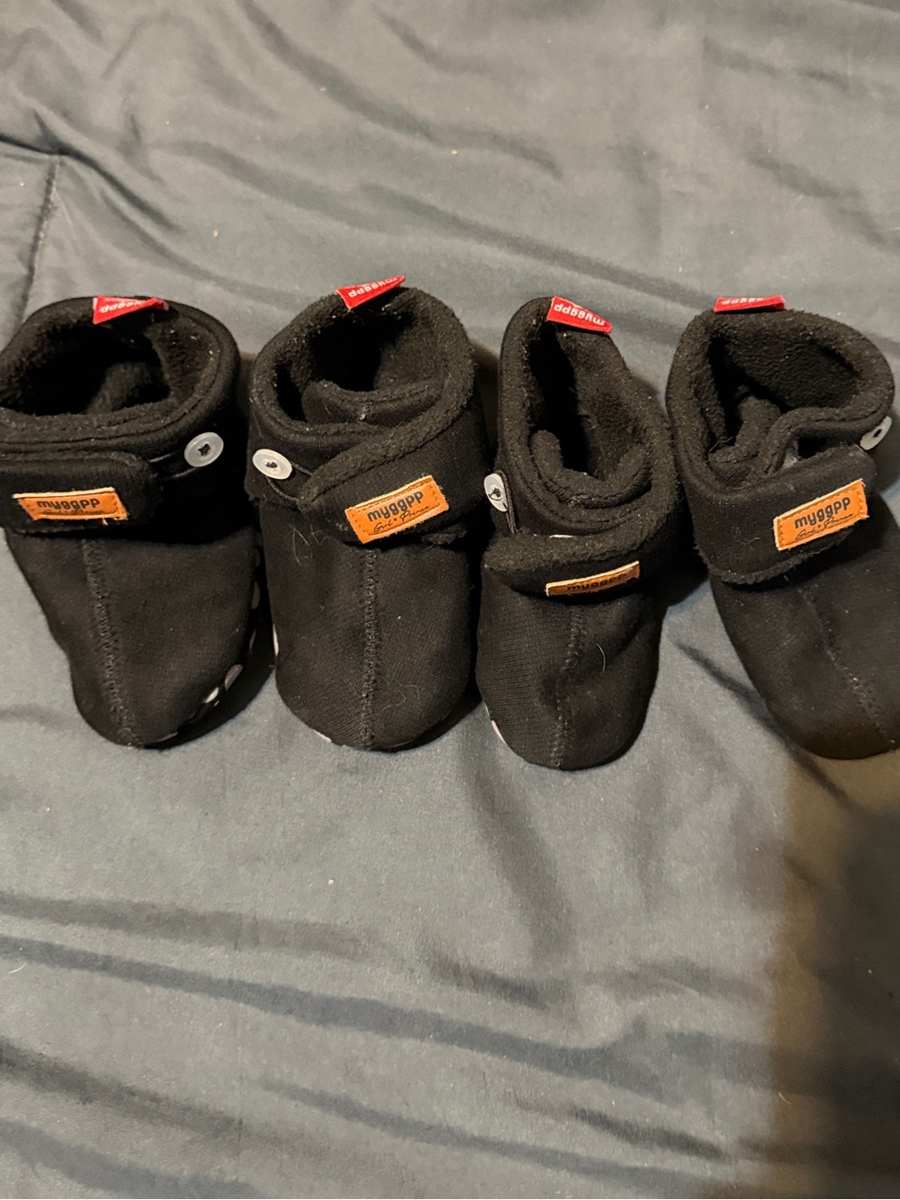 Black Kids Soft Booties - Cozy Slip-On Shoes